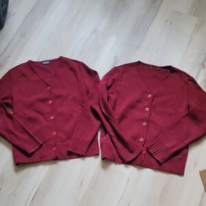 Elegant Burgundy Cardigan Sweater